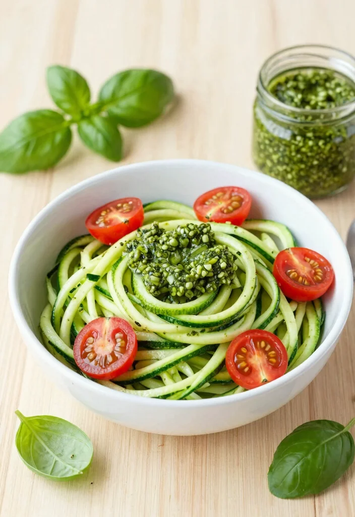 12 Vegan Dinner Recipes for Easy Weeknight Cooking - 10. Zucchini Noodles with Pesto