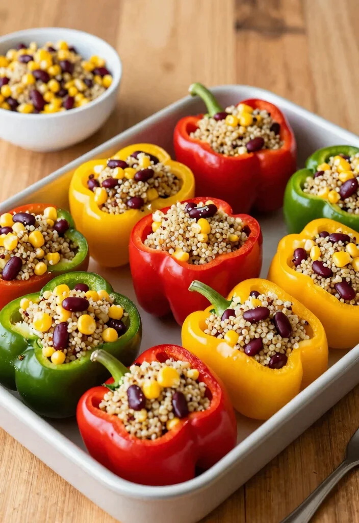 12 Vegan Dinner Recipes for Easy Weeknight Cooking - 7. Stuffed Bell Peppers