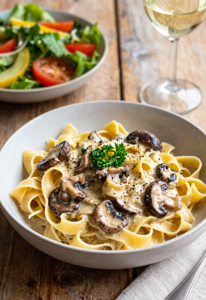 12 Vegan Supper Recipes for Easy Plant Based Meals - 1. Creamy Vegan Mushroom Stroganoff