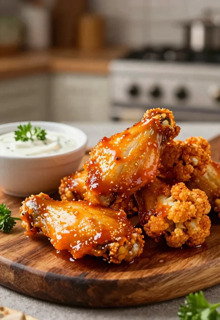 12 Vegetarian Keto Recipes for Low Carb Balance - 1. Spicy Cauliflower Buffalo Wings