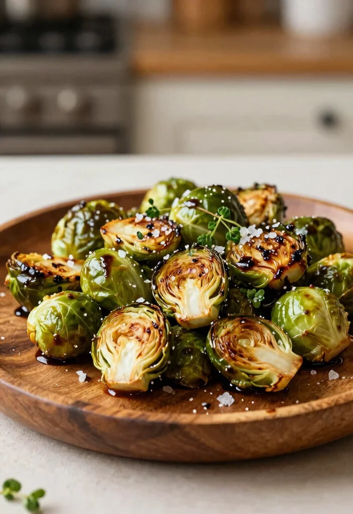 12 Vegetarian Keto Recipes for Low Carb Balance - 5. Roasted Brussels Sprouts with Balsamic Glaze