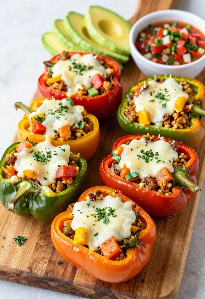 12 Vegetarian Keto Recipes for Low Carb Balance - 9. Stuffed Bell Peppers