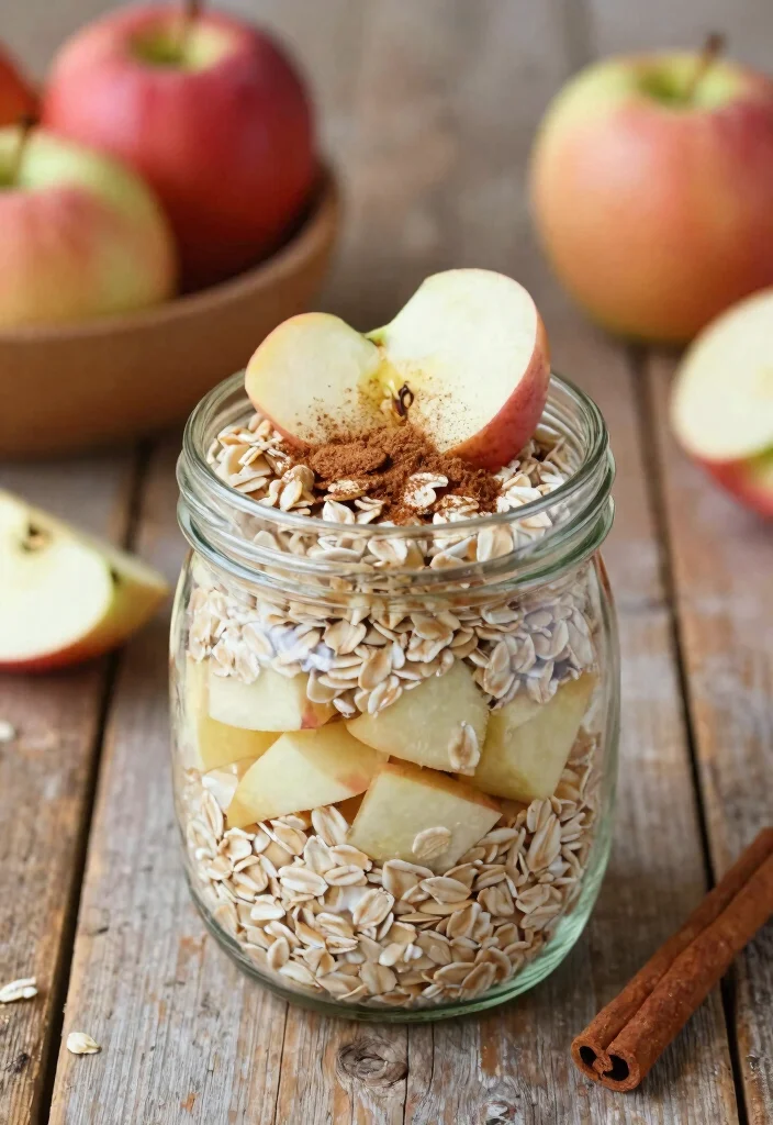 12 Wholefood Vegan Recipes for Natural Plant Based Meals - 10. Apple Cinnamon Overnight Oats