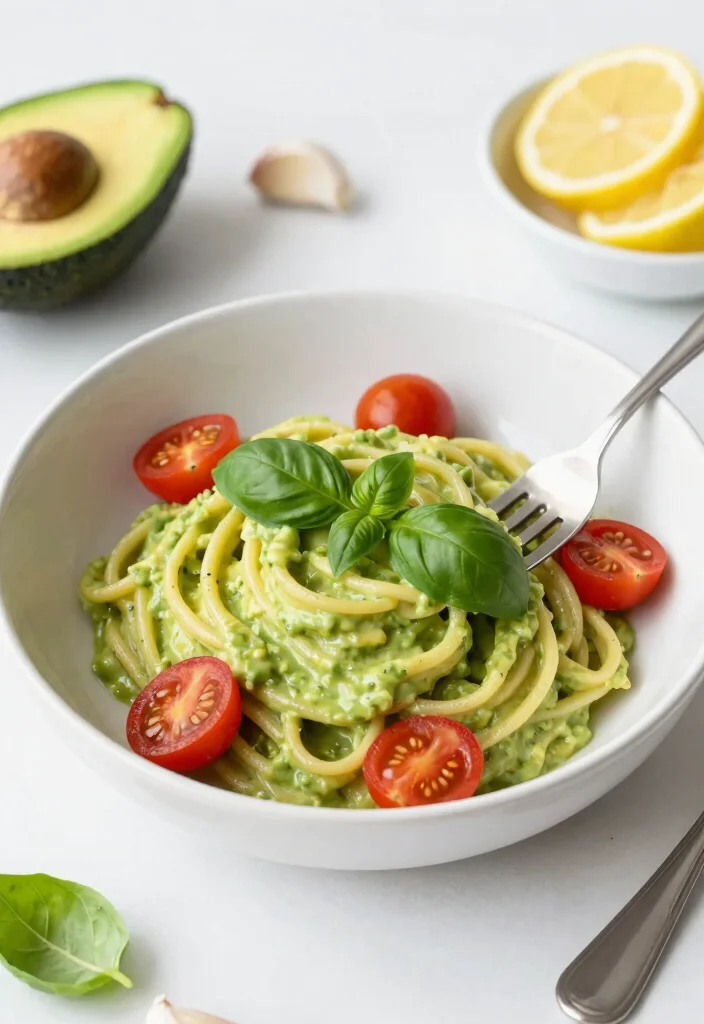 12 Wholefood Vegan Recipes for Natural Plant Based Meals - 4. Creamy Avocado Pasta