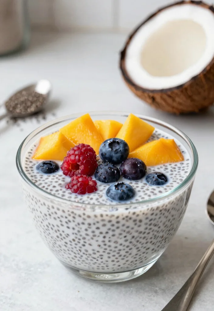 12 Wholefood Vegan Recipes for Natural Plant Based Meals - 7. Coconut Chia Pudding