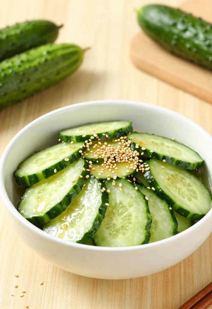 14 Asian Healthy Recipes with Fresh Flavorful Dishes - 4. Japanese Cucumber Salad