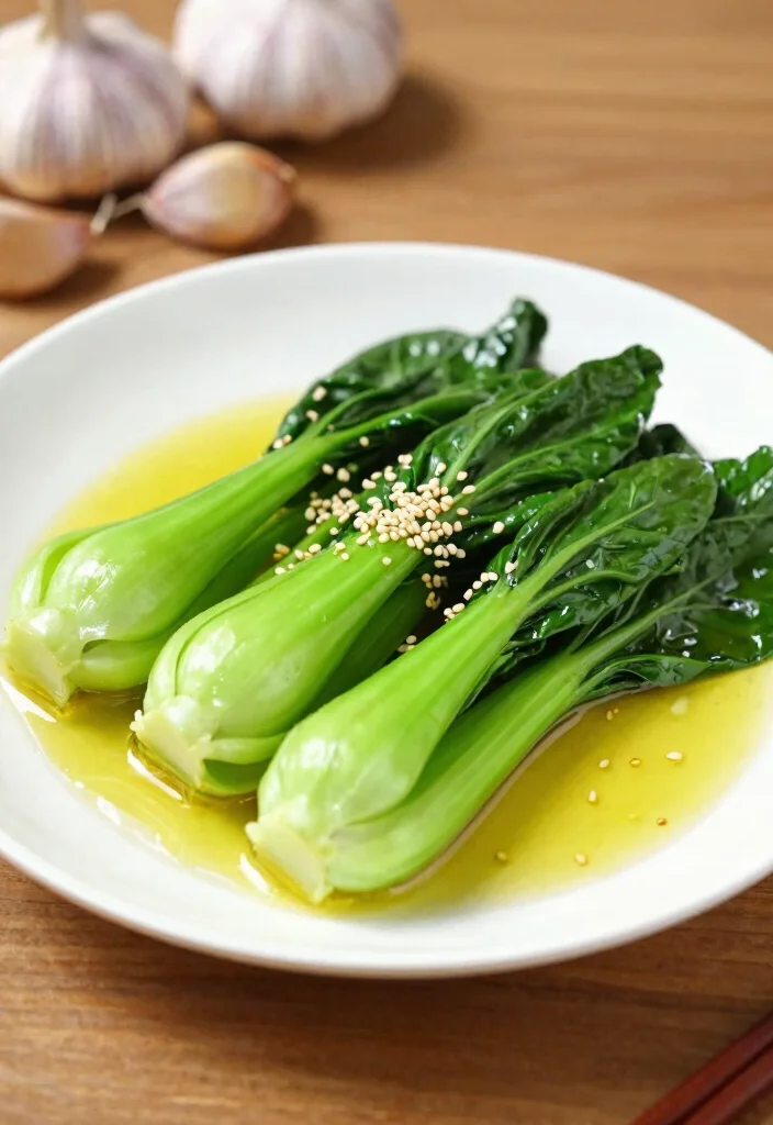 14 Asian Healthy Recipes with Fresh Flavorful Dishes - 6. Chinese Garlic Bok Choy