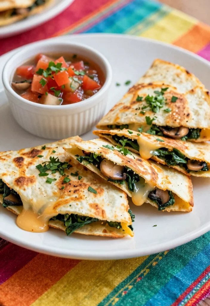 14 Budget Friendly Dinner Recipes That Still Taste Great - 10. Spinach and Mushroom Quesadillas