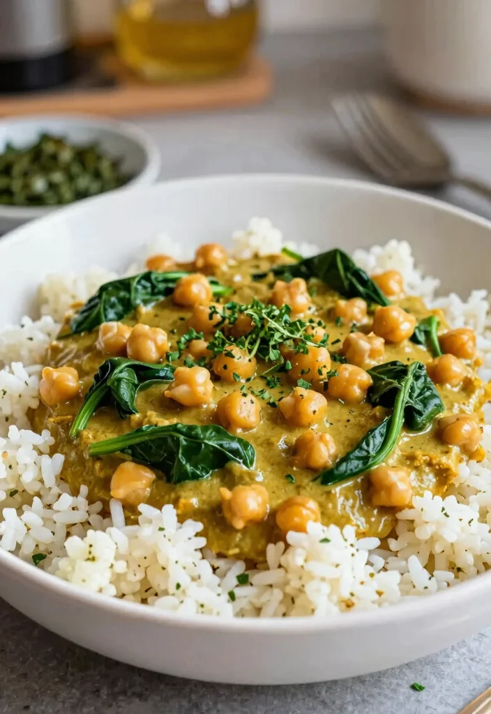 14 Healthy Dishes Recipes Full of Flavor and Balance - 12. Chickpea Curry with Spinach