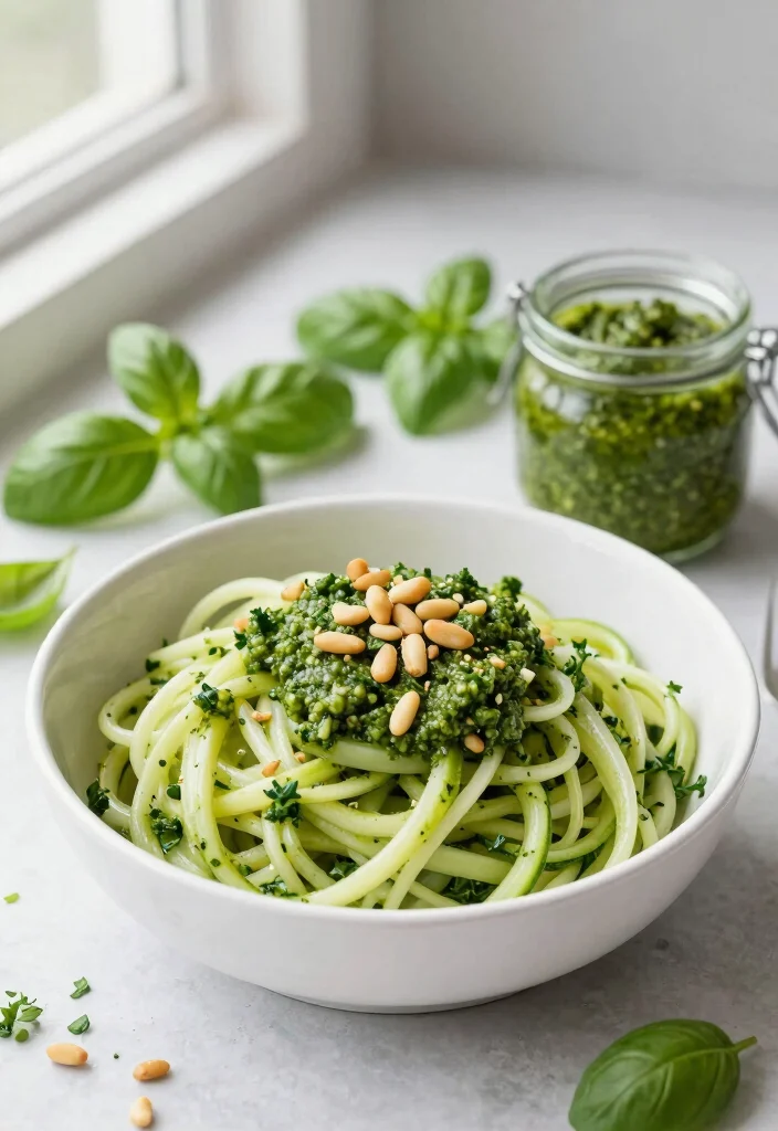14 Keto Diet Recipes for Everyday Low Carb Cooking 2. Zucchini Noodles with Pesto