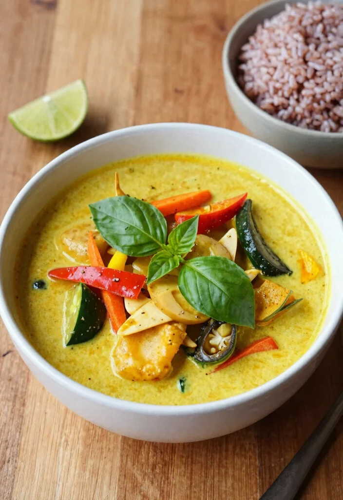 14 Low Calorie Dinner Recipes for Light Satisfying Meals - 10. Thai Coconut Curry with Vegetables
