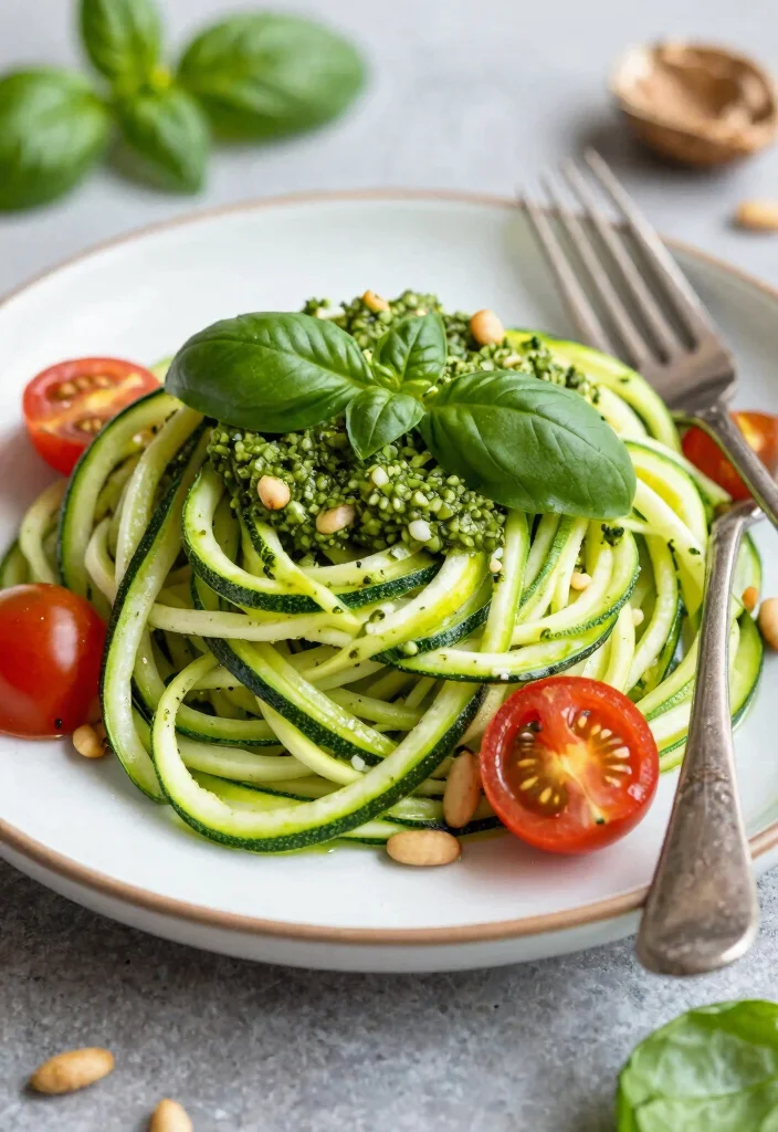 10 Easy Vegan Recipes Anyone Can Make at Home 6. Zucchini Noodles with Pesto 0
