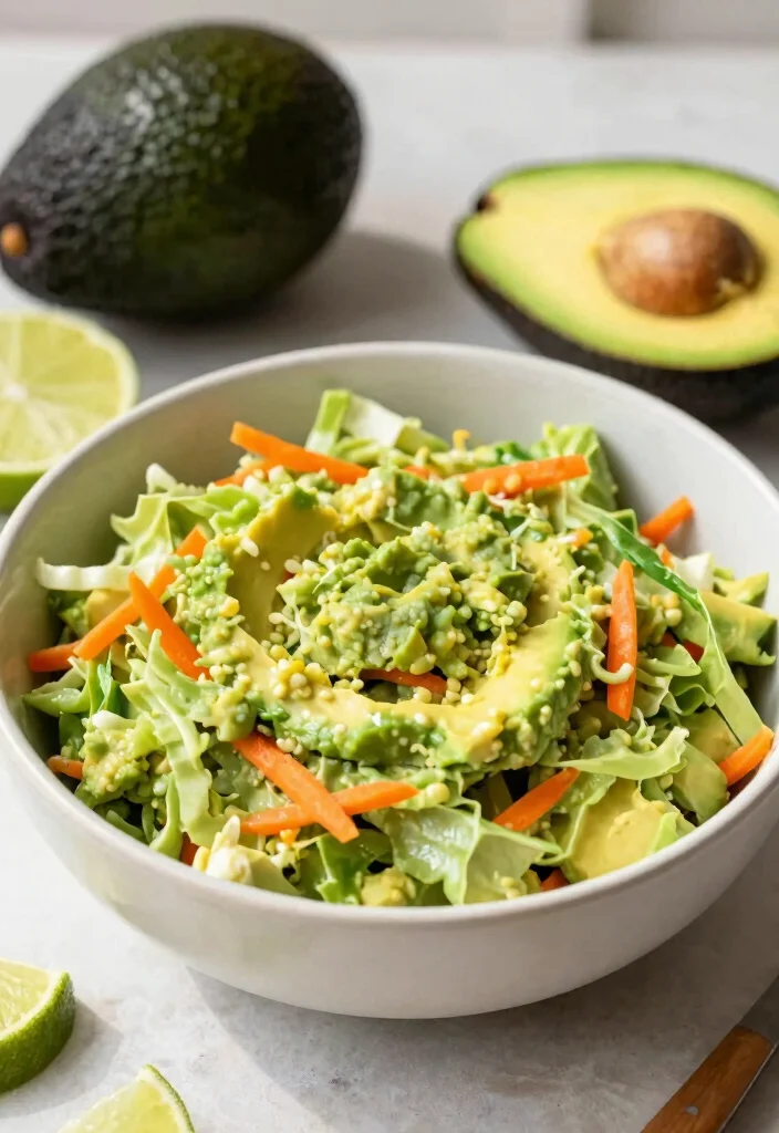 10 Healthy Coleslaw Recipes for Light Sides 4. Creamy Avocado Slaw 0