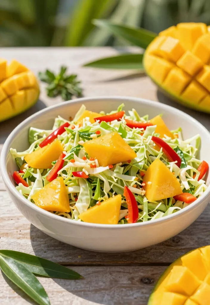 10 Healthy Coleslaw Recipes for Light Sides 8. Tropical Mango Slaw 0