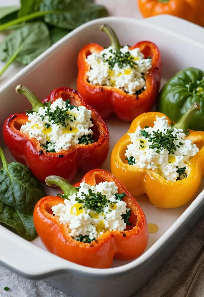 10 Keto Cottage Cheese Recipes for High Protein Meals 2 10 Keto Cottage Cheese Recipes for High Protein Meals 2. Cottage Cheese and Spinach Stuffed Peppers 0
