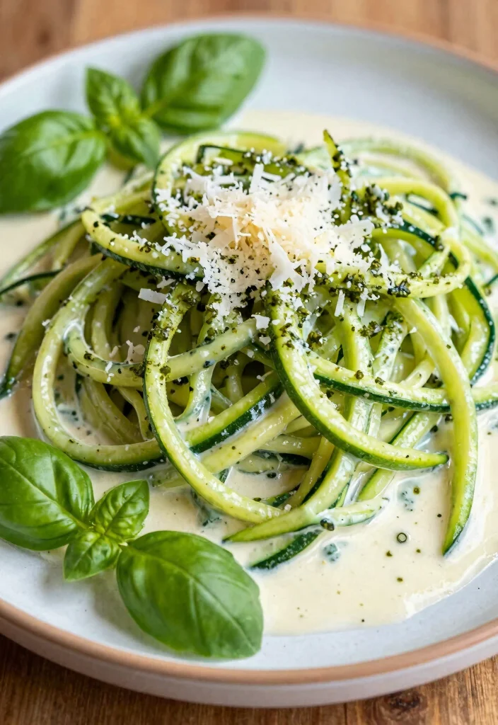10 Keto Cream Cheese Recipes for Rich Savory Dishes 5. Cream Cheese Zucchini Noodles with Pesto 0