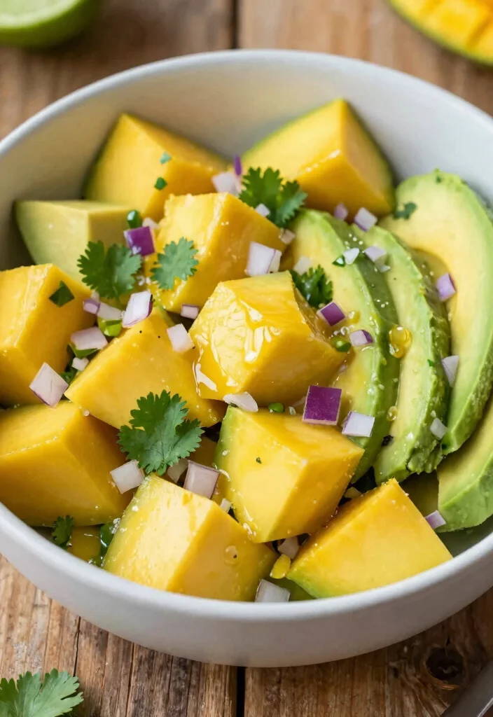 10 Raw Vegan Dinner Recipes for Fresh No Cook Meals 14 10 Raw Vegan Dinner Recipes for Fresh No Cook Meals 4. Fresh Mango and Avocado Salad 0