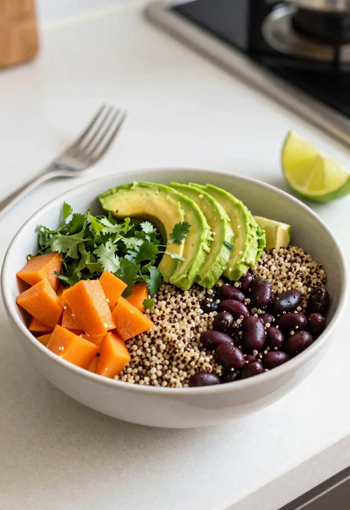 10 Simple Vegetarian Recipes Anyone Can Make 6. Quinoa and Black Bean Bowl 0