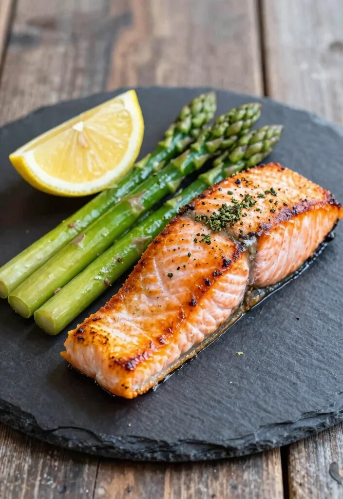 10 Trim Healthy Mama Recipes for Balanced Living 8. Pan Seared Salmon with Asparagus 0
