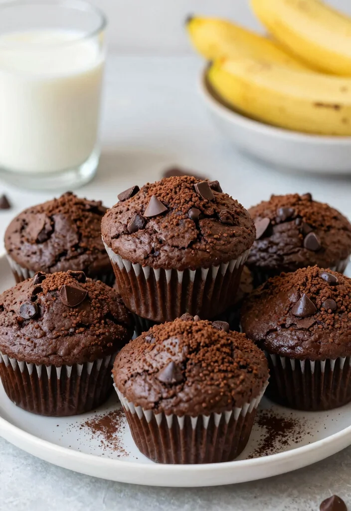 10 Vegan Banana Recipes for Simple Sweet Treats 24 10 Vegan Banana Recipes for Simple Sweet Treats 4. Chocolate Banana Muffins 0