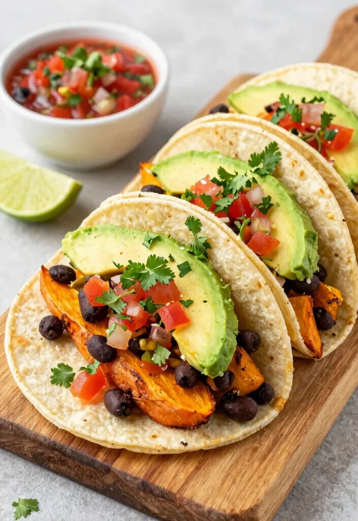 10 Vegan Easy Recipes for Stress Free Cooking 3. Sweet Potato and Black Bean Tacos 0