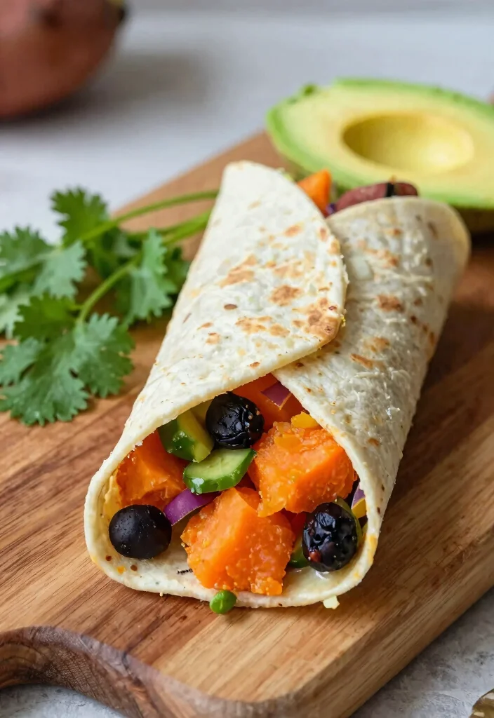 10 Vegan Sandwich Recipes for Quick Easy Meals 13 10 Vegan Sandwich Recipes for Quick Easy Meals 3. Sweet Potato Black Bean Wrap 0