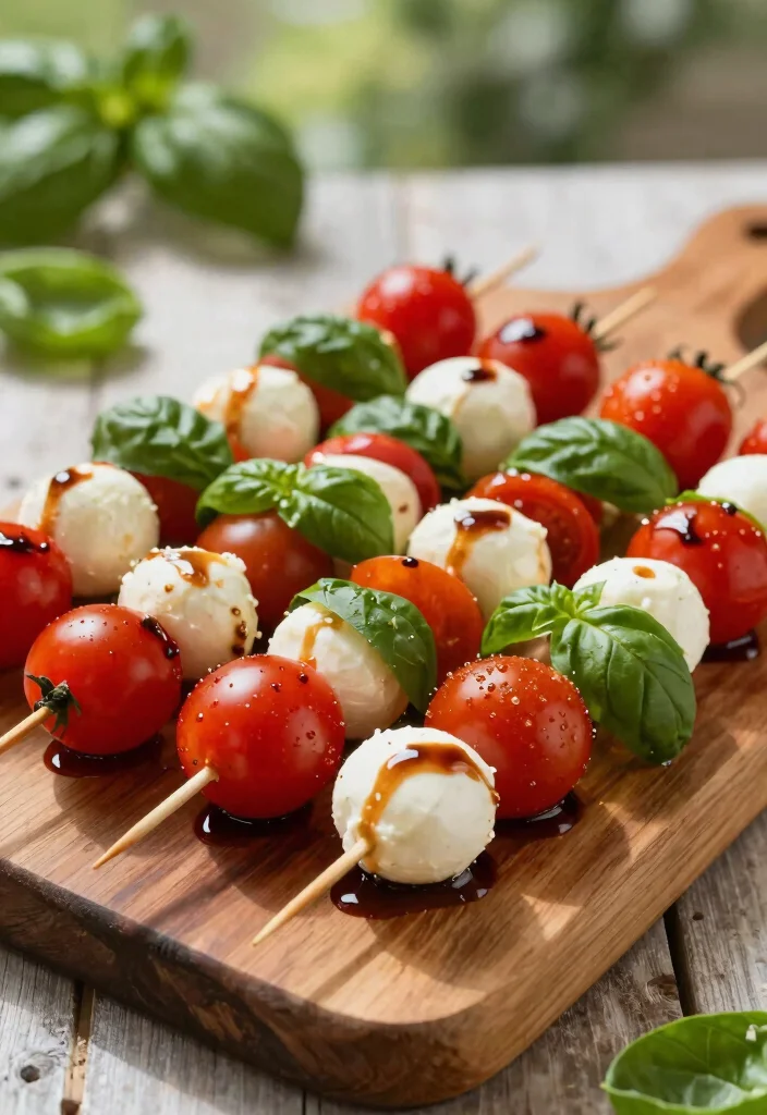 10 Vegetarian Snack Recipes for Quick Bites 6. Caprese Skewers 0