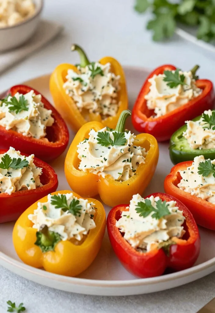 10 Vegetarian Snack Recipes for Quick Bites 7. Mini Stuffed Peppers 0