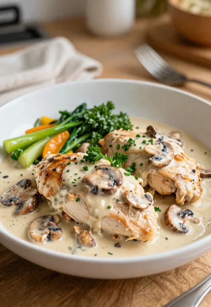 12 Easy Healthy Chicken Recipes Anyone Can Cook 13 12 Easy Healthy Chicken Recipes Anyone Can Cook 3. Creamy Garlic Mushroom Chicken 0