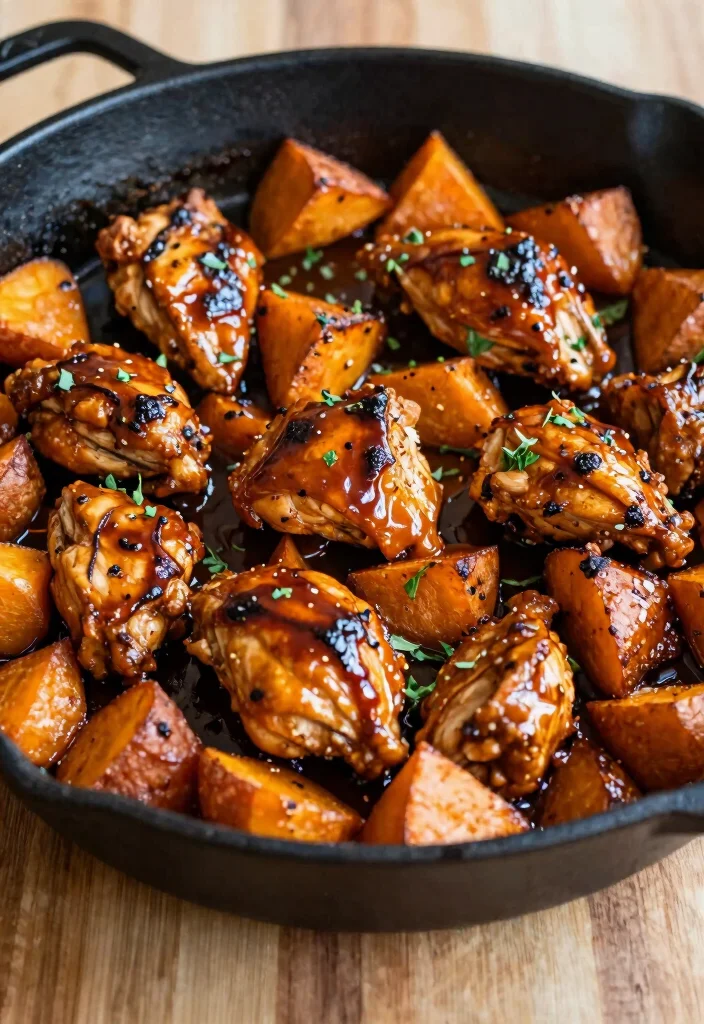 12 Easy Healthy Chicken Recipes Anyone Can Cook 49 12 Easy Healthy Chicken Recipes Anyone Can Cook 9. BBQ Chicken and Sweet Potato Skillet 0