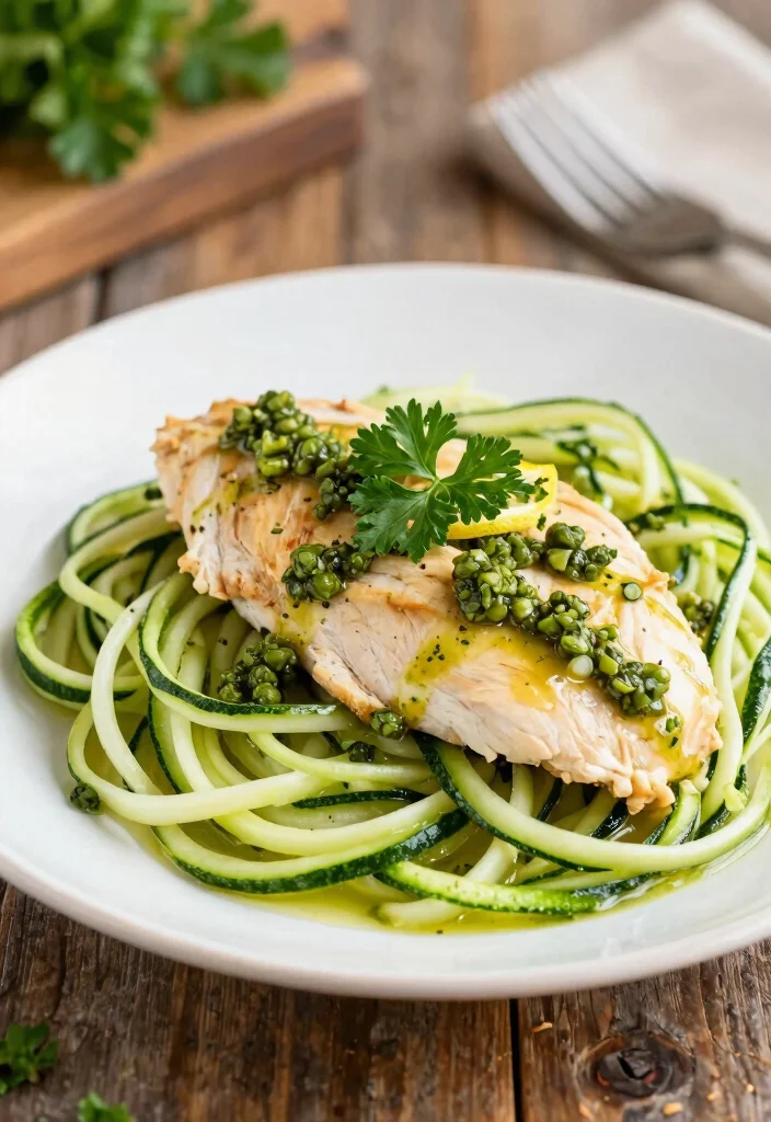 12 Easy Healthy Chicken Recipes for Weeknights 51 12 Easy Healthy Chicken Recipes for Weeknights 11. Chicken Piccata with Zoodles 0