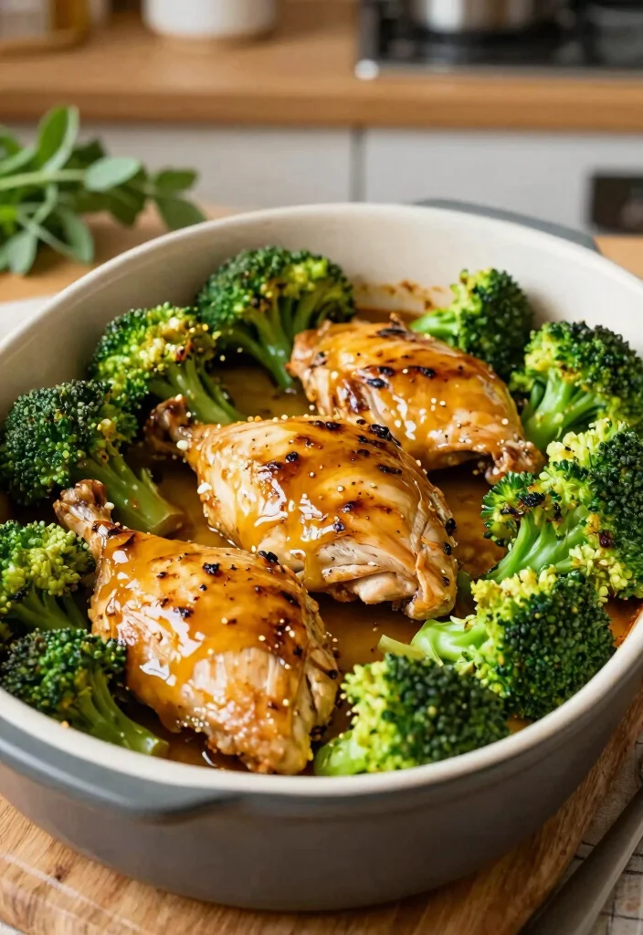 12 Easy Healthy Chicken Recipes for Weeknights 12 12 Easy Healthy Chicken Recipes for Weeknights 2. Honey Mustard Chicken and Broccoli 0