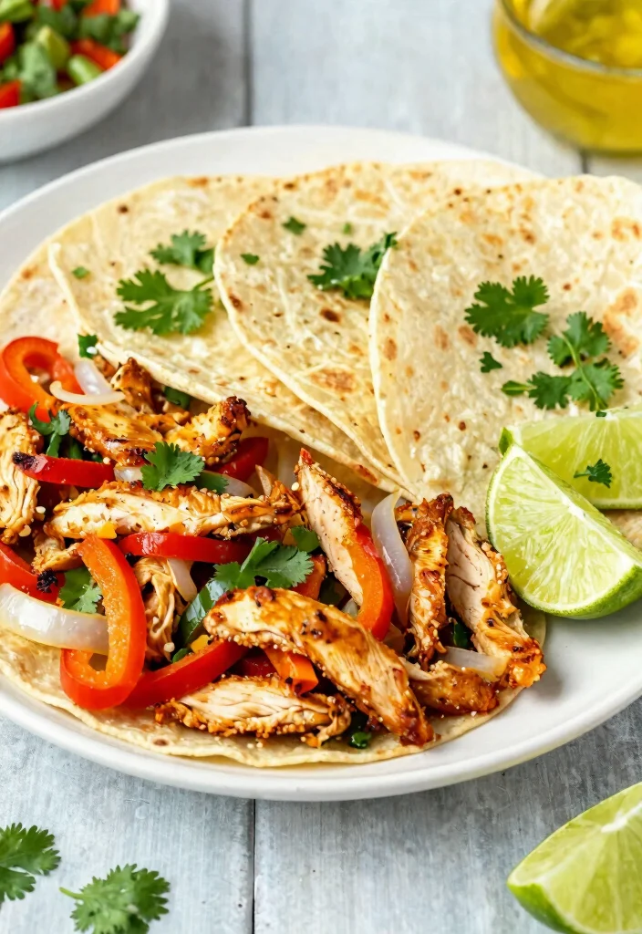 12 Easy Healthy Chicken Recipes for Weeknights 35 12 Easy Healthy Chicken Recipes for Weeknights 5. Spicy Chicken Fajitas 0