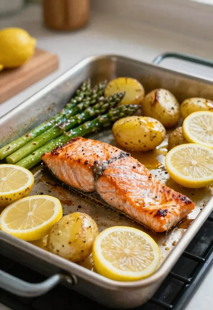 12 Easy Healthy Dinner Recipes for Weeknights 23 12 Easy Healthy Dinner Recipes for Weeknights 3. Sheet Pan Salmon with Asparagus and Potatoes 0