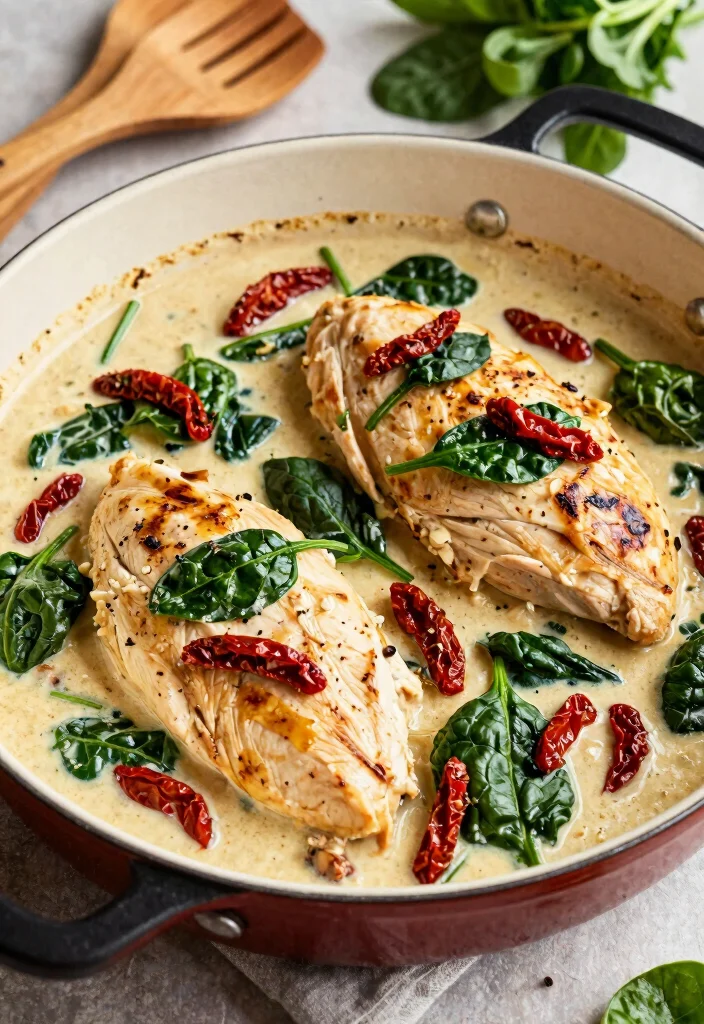 12 Easy Healthy Dinner Recipes for Weeknights 24 12 Easy Healthy Dinner Recipes for Weeknights 4. Creamy Tuscan Chicken Skillet 0