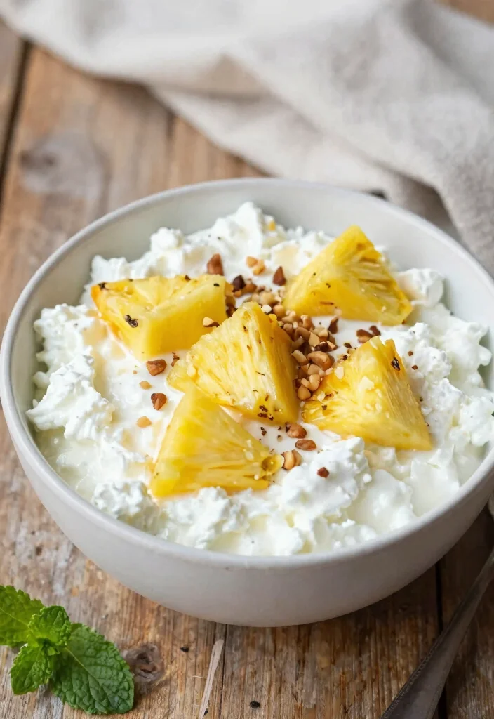 12 Easy Healthy Snack Recipes for Busy Days 11. Cottage Cheese with Pineapple 0