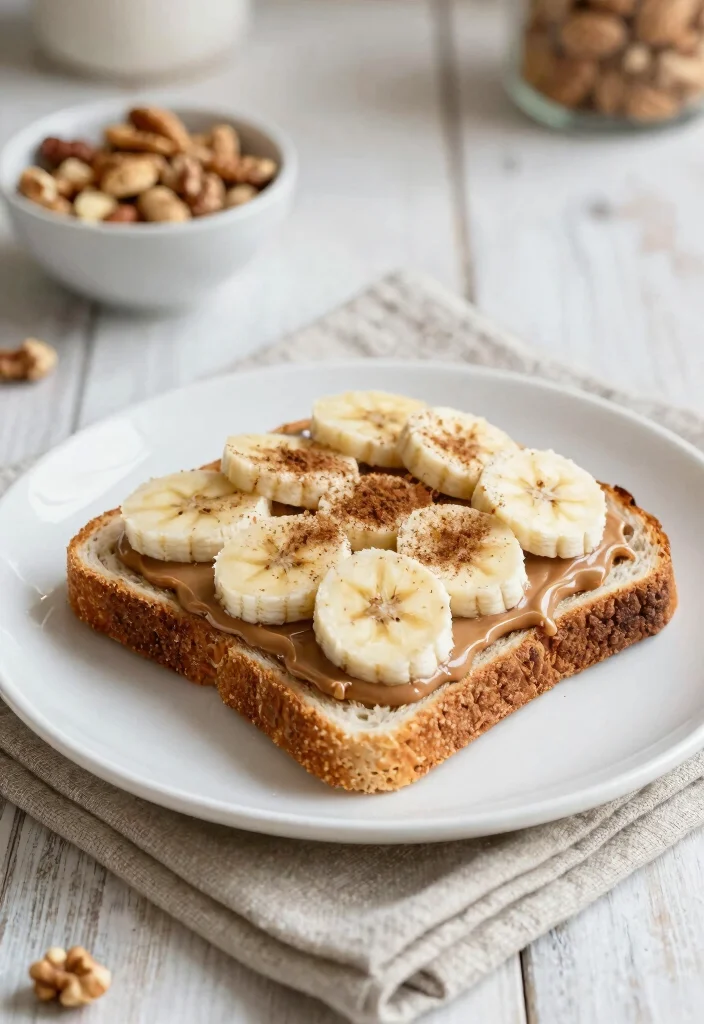 12 Easy Healthy Snack Recipes for Busy Days 4. Nut Butter Banana Toast 0