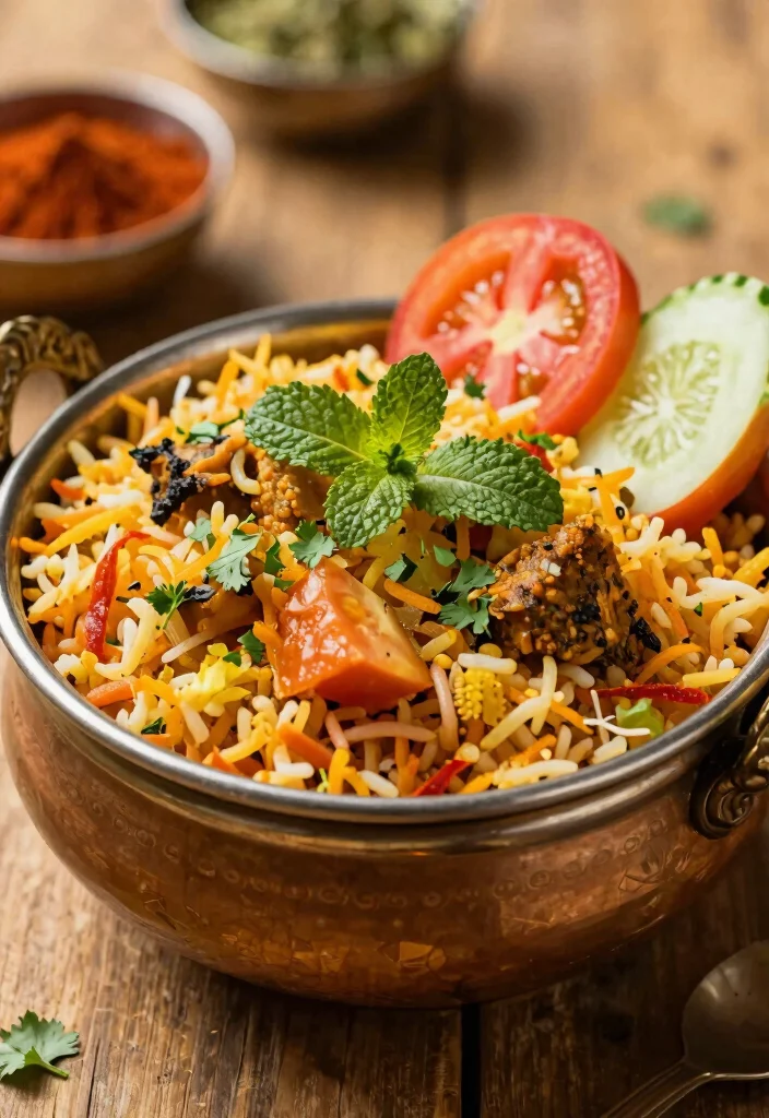 12 Easy Indian Vegetarian Dinner Recipes 13 12 Easy Indian Vegetarian Dinner Recipes 3. Vegetable Biryani 0