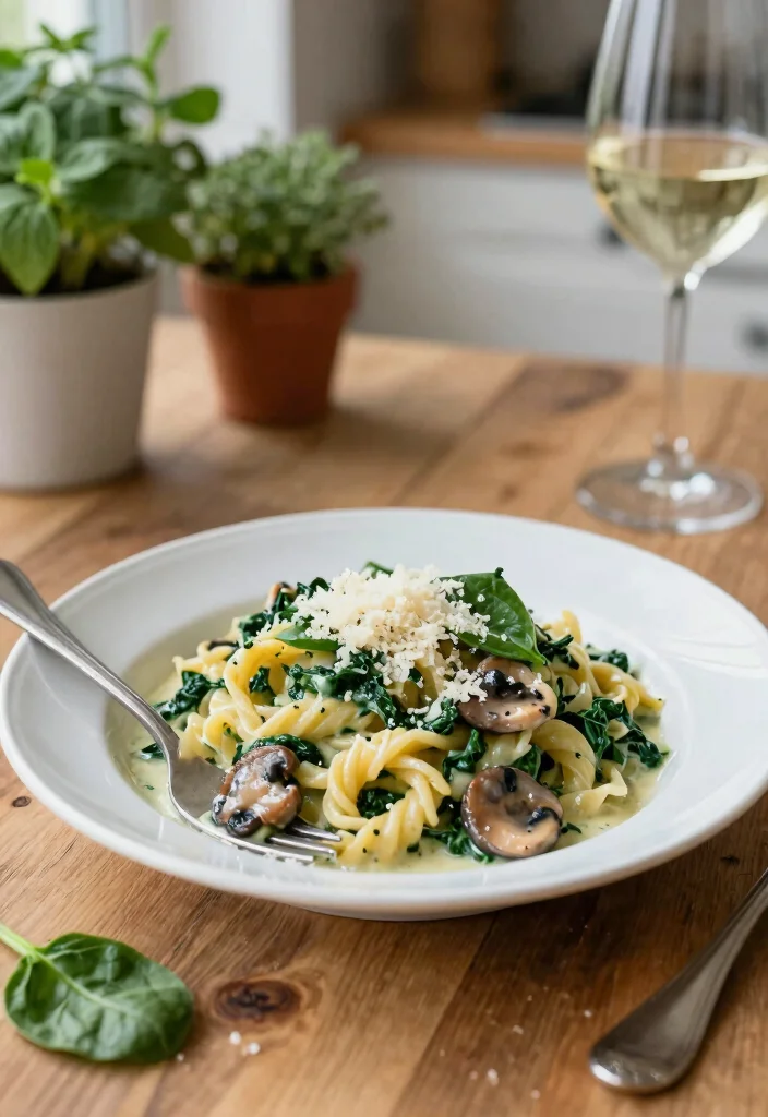 12 Easy Vegetarian Dinner Recipes Everyone Enjoys 1 12 Easy Vegetarian Dinner Recipes Everyone Enjoys 1. Creamy Spinach and Mushroom Pasta 0