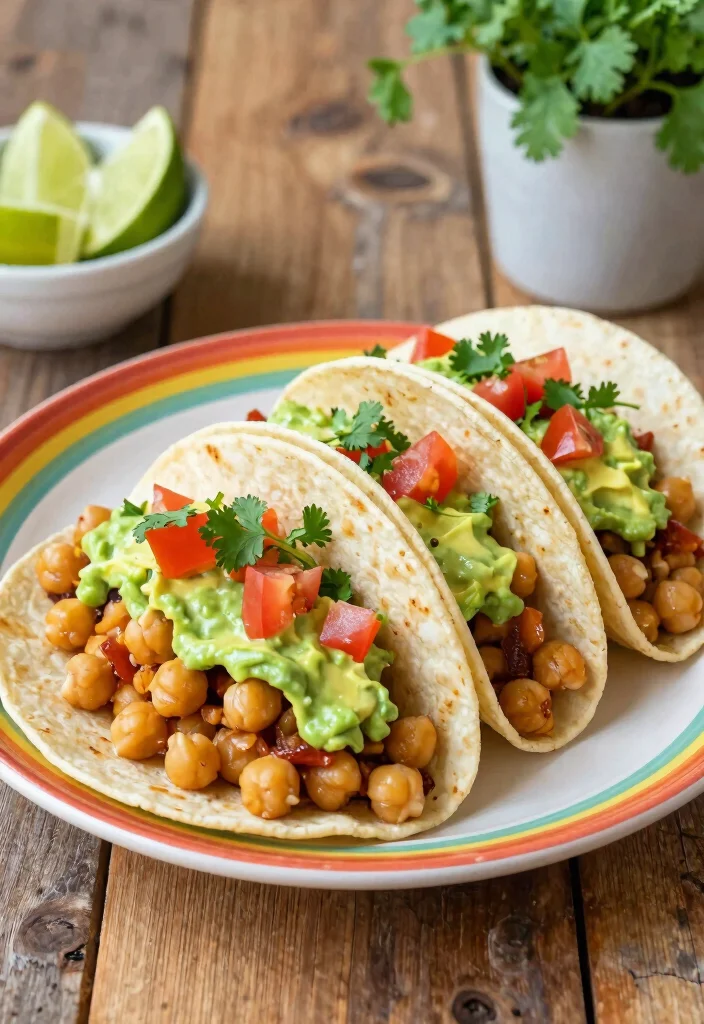 12 Easy Vegetarian Dinner Recipes Everyone Enjoys 3 12 Easy Vegetarian Dinner Recipes Everyone Enjoys 3. Chickpea Tacos with Avocado Lime Sauce 0
