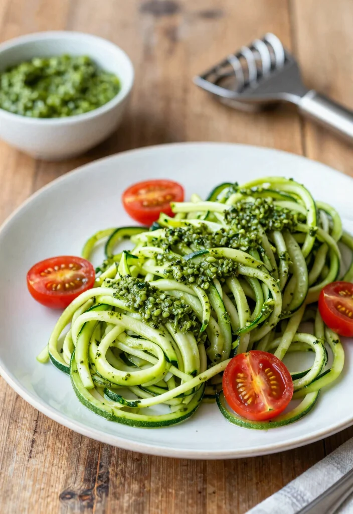 12 Easy Vegetarian Dinner Recipes for Busy Days 37 12 Easy Vegetarian Dinner Recipes for Busy Days 7. Zucchini Noodles with Pesto 0