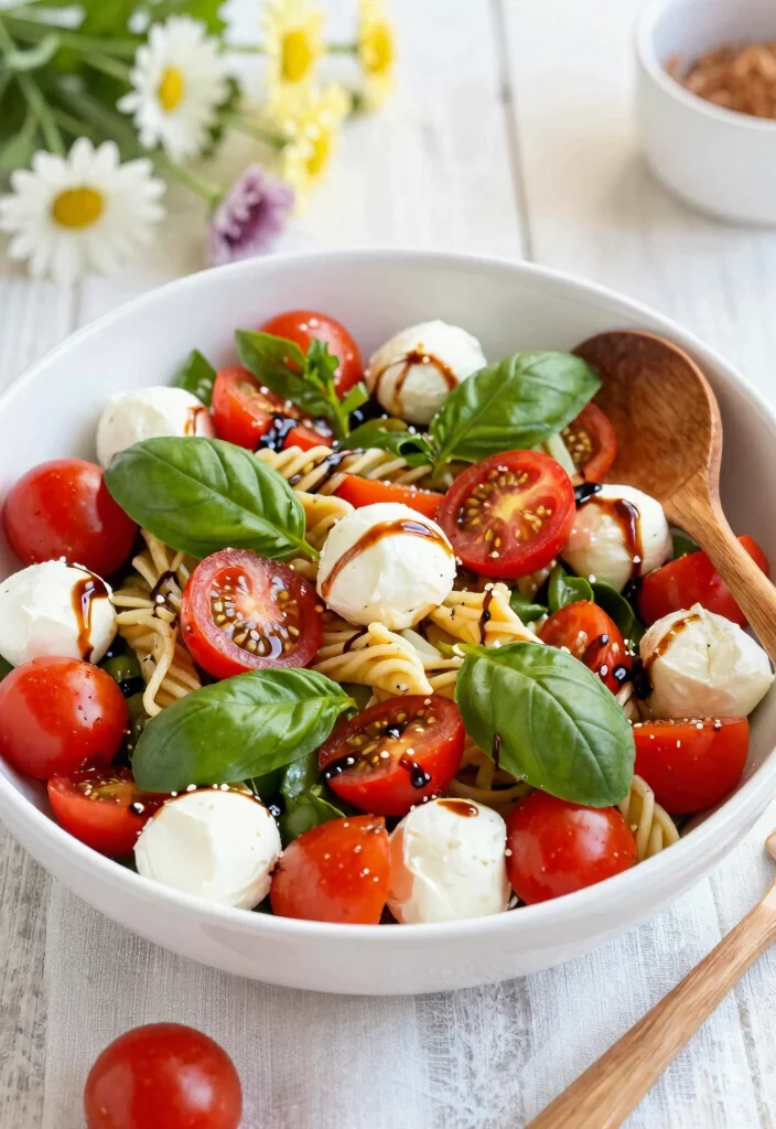 12 Easy Vegetarian Pasta Recipes for Weeknights 3. Caprese Pasta Salad 0