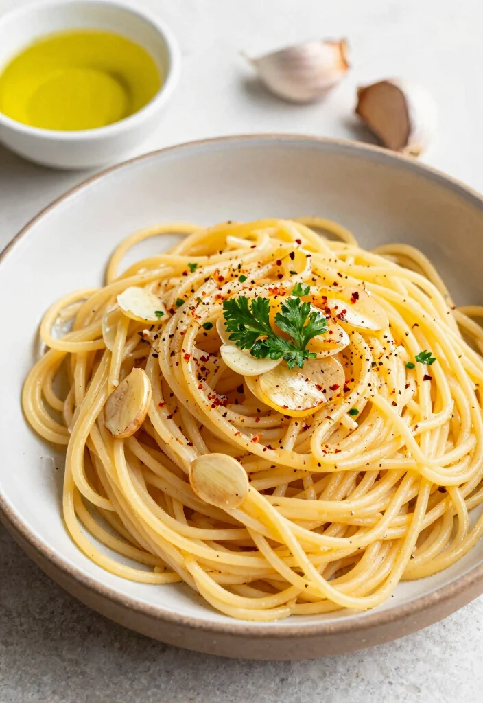 12 Easy Vegetarian Pasta Recipes for Weeknights 7. Spaghetti Aglio e Olio 0