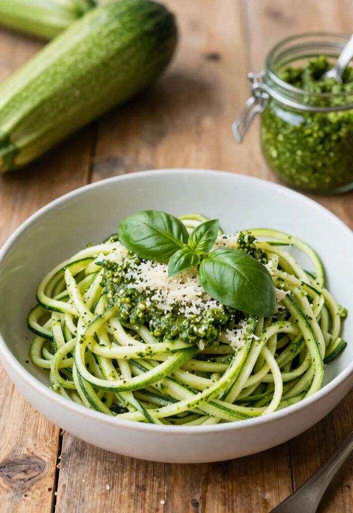 12 Easy Vegetarian Recipes for Everyday Cooking 7. Zucchini Noodles with Pesto 0