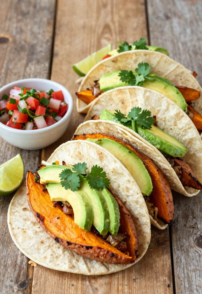 12 Easy Vegetarian Recipes for Everyday Cooking 8. Sweet Potato Tacos 0