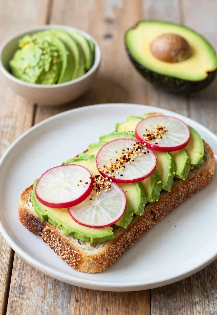 12 Easy Vegetarian Recipes for Everyday Cooking 9. Avocado Toast with Radishes 0