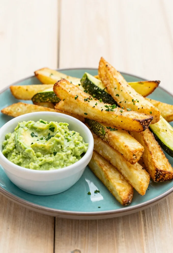 12 Healthy Air Fryer Recipes for Light Cooking 12 12 Healthy Air Fryer Recipes for Light Cooking 2. Zucchini Fries with Avocado Dip 0