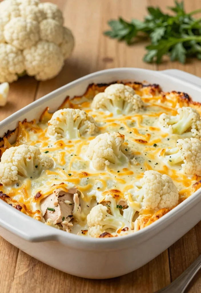 12 Healthy Chicken Casserole Recipes for Families 11. Chicken and Cauliflower Bake 0