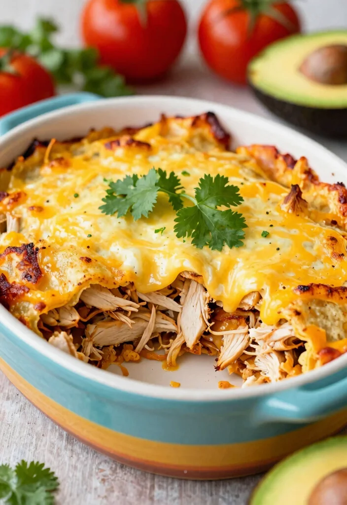 12 Healthy Chicken Casserole Recipes for Families 12. Chicken Enchilada Casserole 0