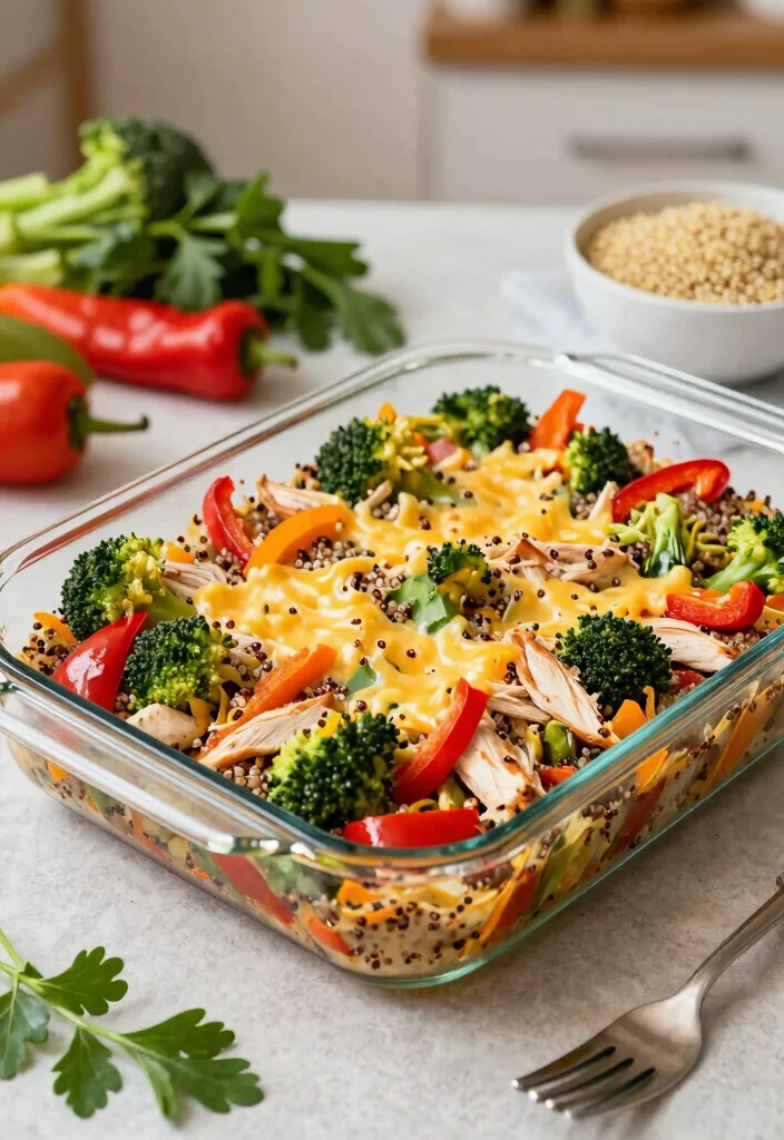 12 Healthy Chicken Casserole Recipes for Families 2. Quinoa Chicken and Vegetable Casserole 0